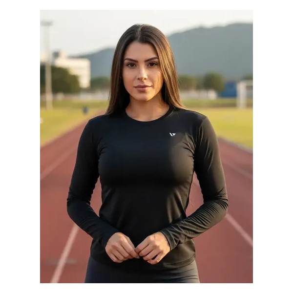 Camisas Térmica Feminina Voker Proteção Uv Bike Academia