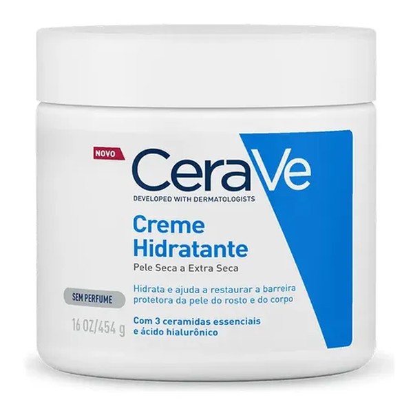 Creme Hidratante Corporal e facial para Pele Seca a Extra Seca Sem Perfume 454g CeraVe