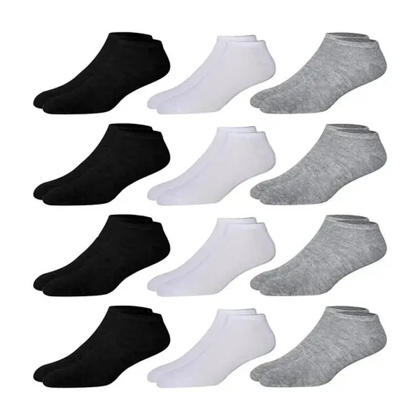 Kit 12 Pares Meia Soquete Cano Curto Preto 38 Ao 44 Premium