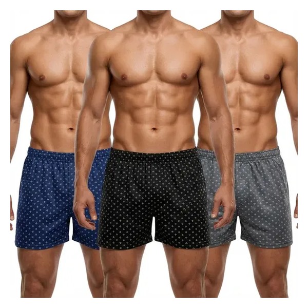 Kit 3 Short De Dormir Cueca Samba Canção Malha Fria Pijama