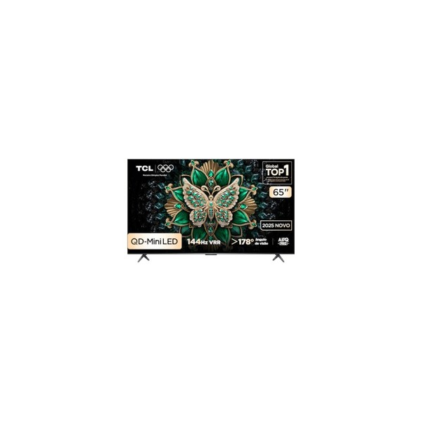 Smart TV TCL 65 Polegadas QLED Mini LED 4K C6K WiFi Bluetooth Google TV 4 HDMI 144Hz HDR10+ 65C6K