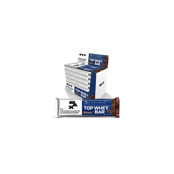 Top Whey Bar Max Titanium Brigadeiro - 12 Unidades